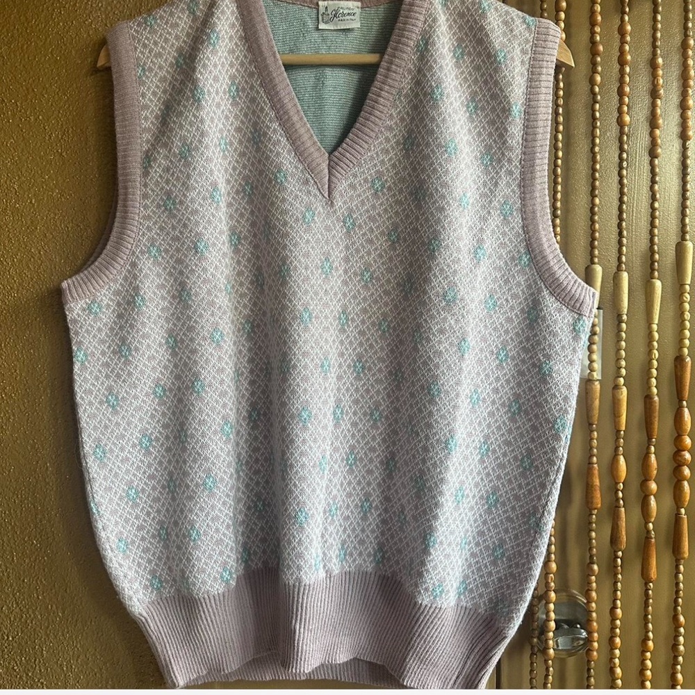 Vintage lavender knit vest